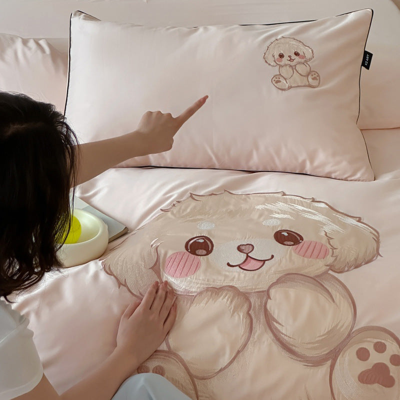 Cotton bedding set, cartoon design, 100s yarn