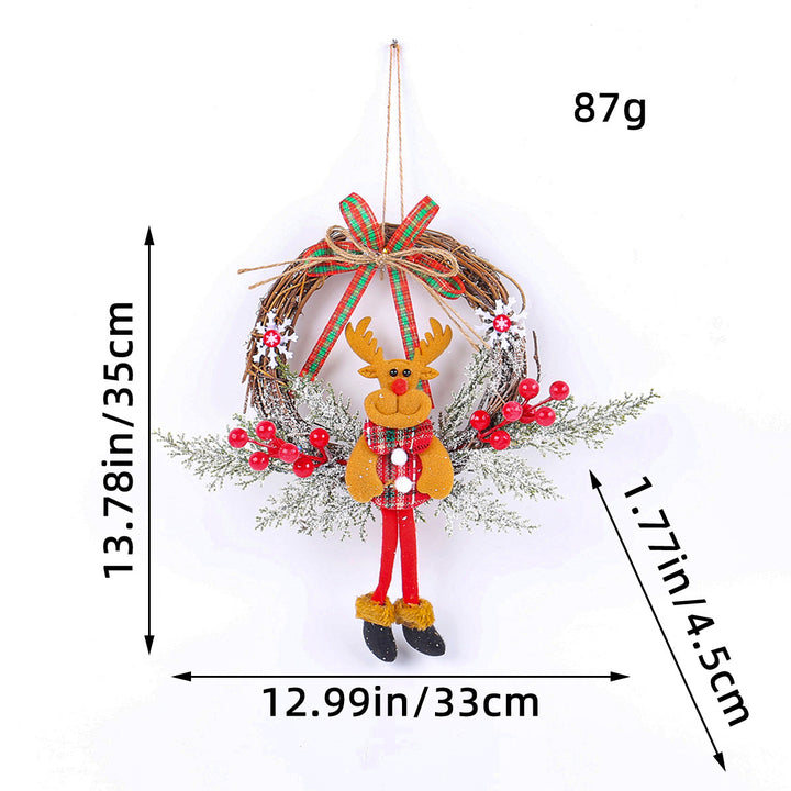 Christmas wreath made of polyester and PVC