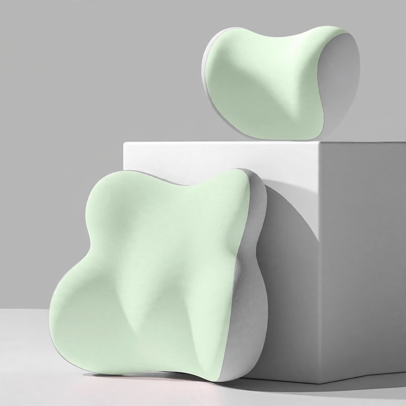 Car pillow and lumbar support, removable