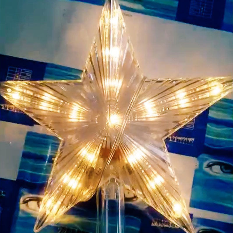 LED star for the Christmas tree top, for outdoor use