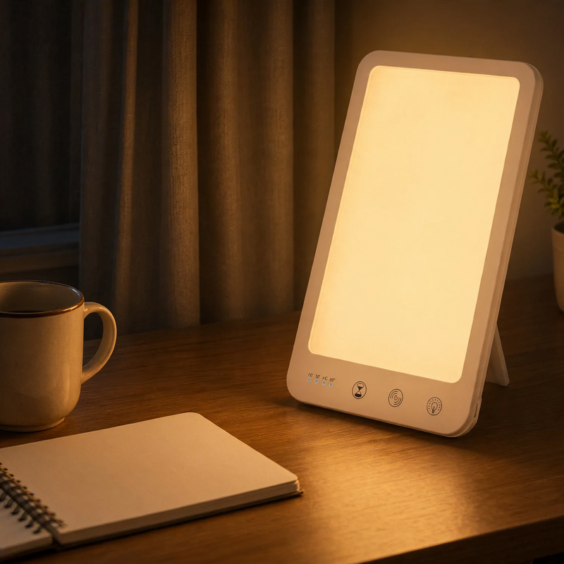 LED light therapy lamp, dimmable, 240x146x17mm