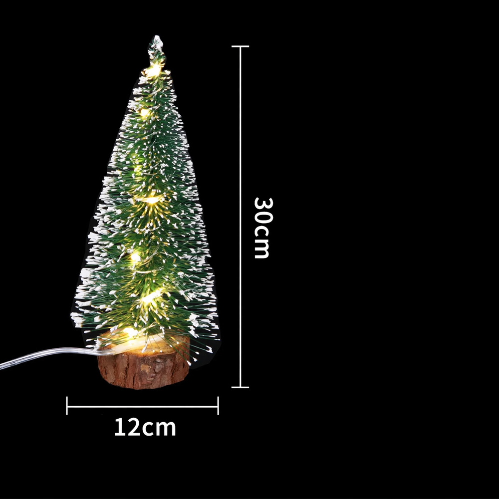 Mini Christmas tree with LED lighting as table decoration