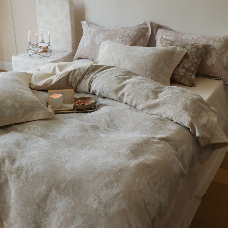 Long-staple cotton bed linen, 100, floral pattern