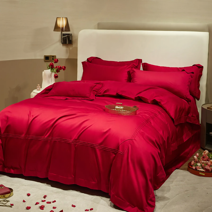 Wedding bedding set made from long-staple cotton