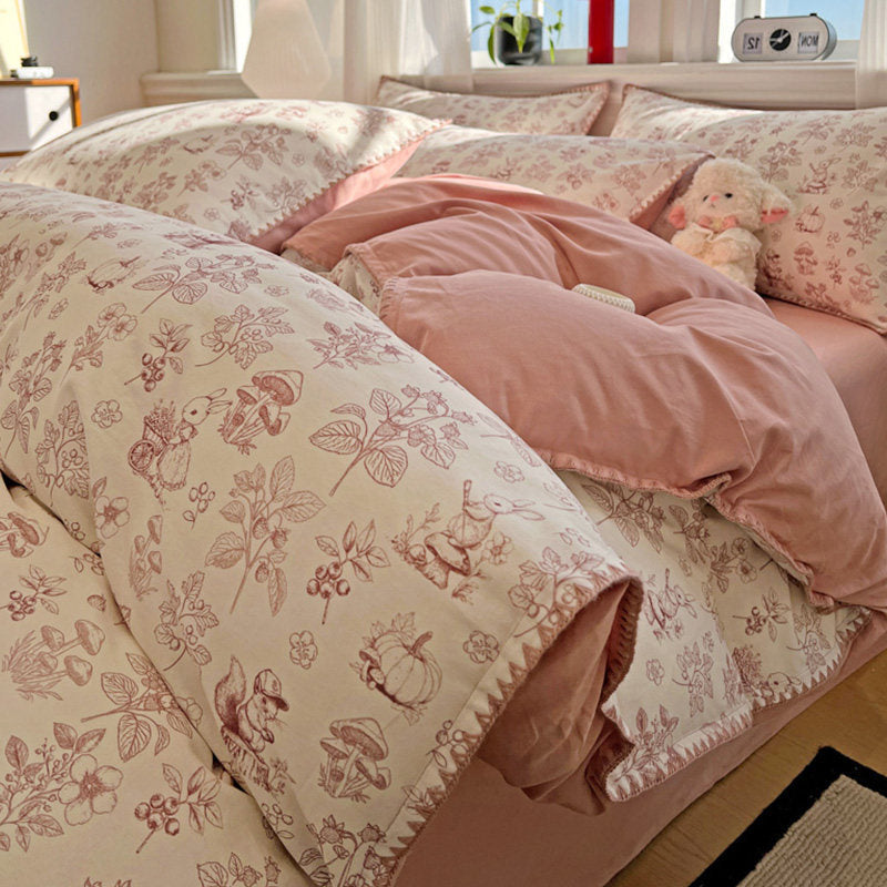 Cotton bedding set, brushed, for all seasons