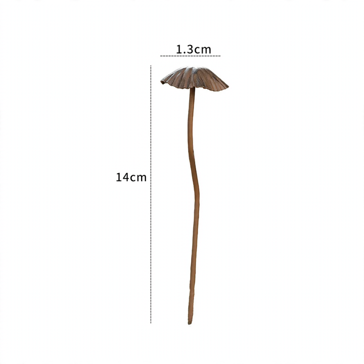 Metal mushroom flower stake for garden and home