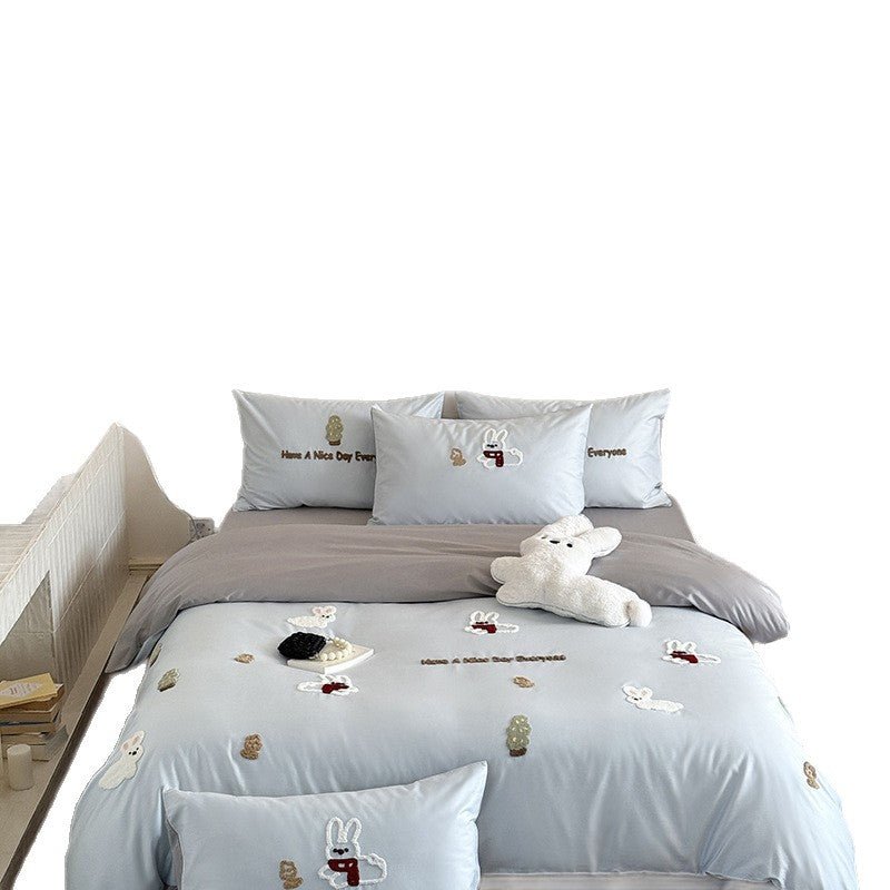 Bedding set made of long-staple cotton, satin, 4-piece