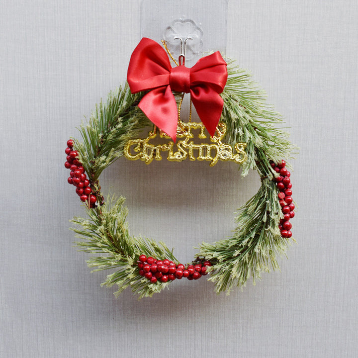 Mini Christmas wreath 15 cm with decoration