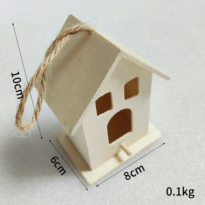 Pine Wood Birdhouse for Hanging