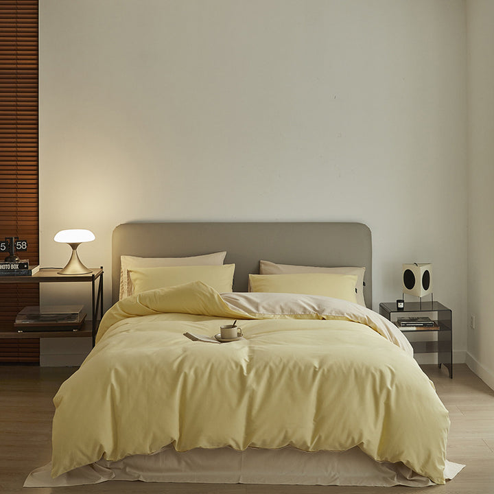 Long-staple cotton bedding, 4-piece, lightly brushed