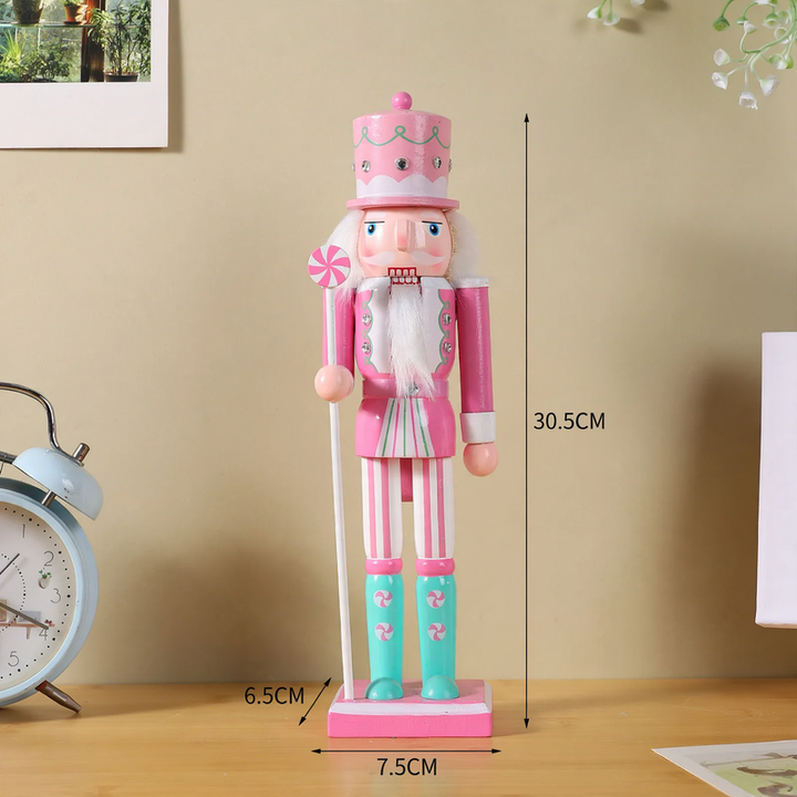 Nutcracker figure made of pine wood, European style