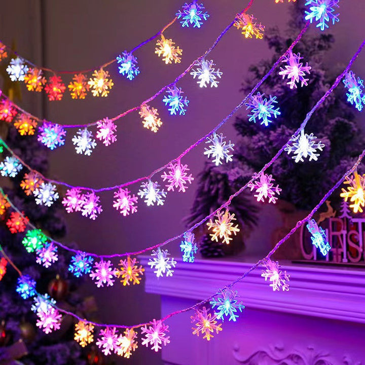 LED Snowflake String Lights for Christmas Decoration