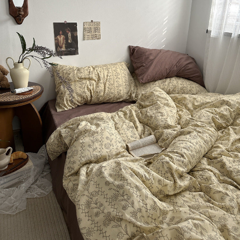 Cotton bedding set, vintage design