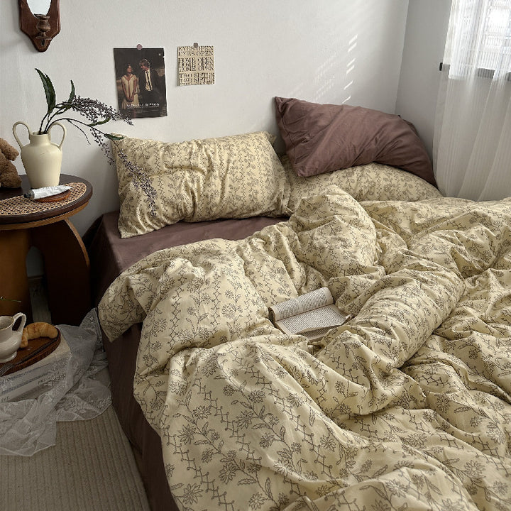 Cotton bedding set, vintage design