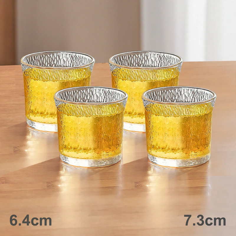 Glass set, hammered texture, 101–200 ml