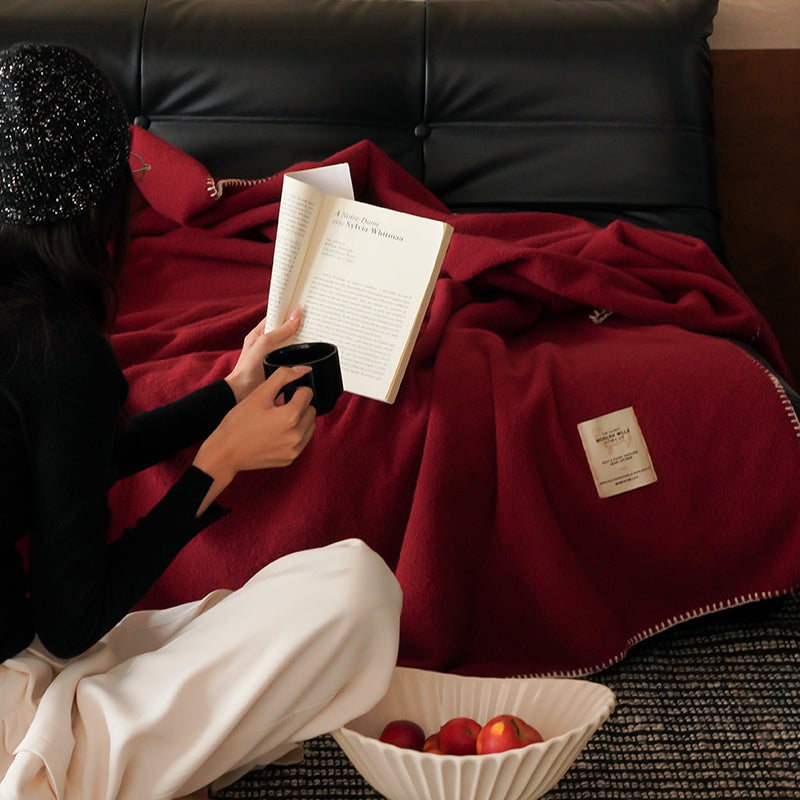 Soft living blanket in lambskin look, various colors