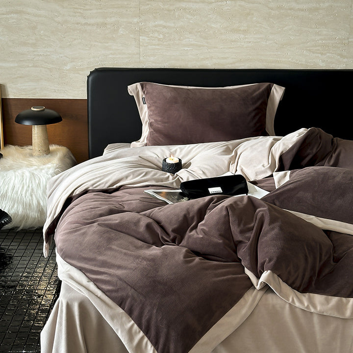 Milk fiber bedding, two-color, winter warmth