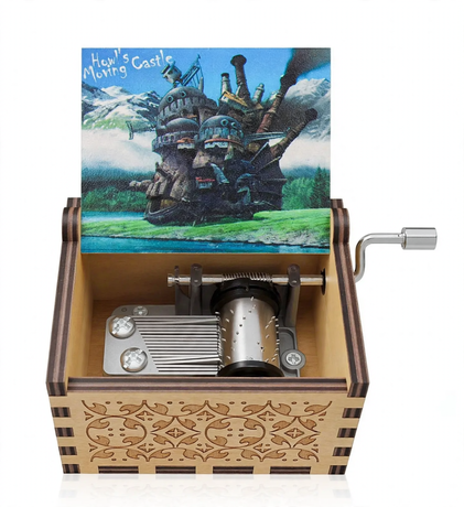 Small wooden music box with UV printing