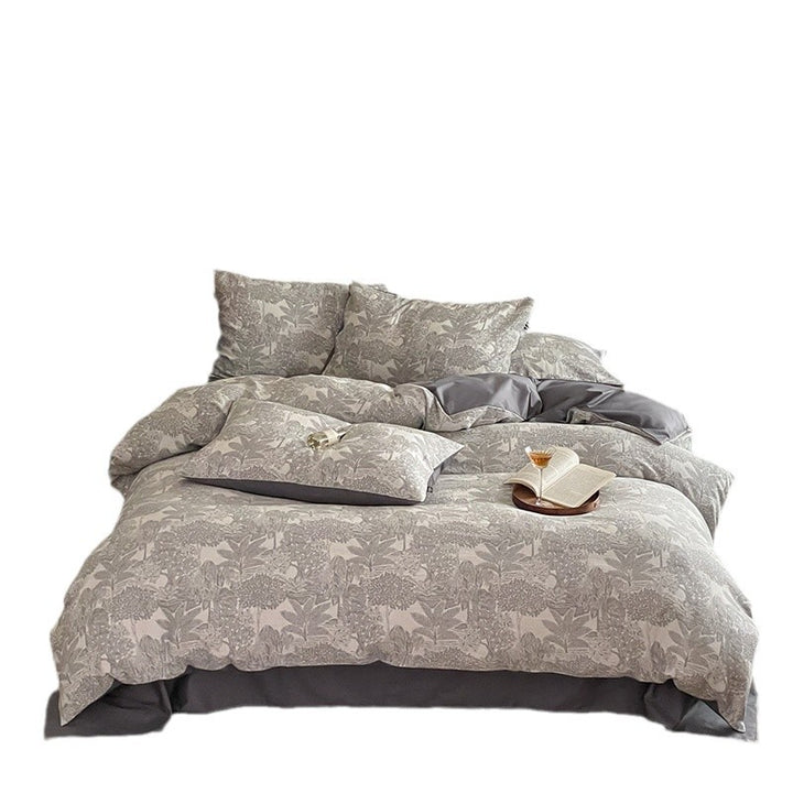 Cotton bedding set with jacquard weave