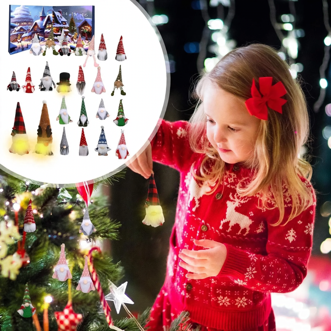 Christmas Advent Calendar with Elf Figures