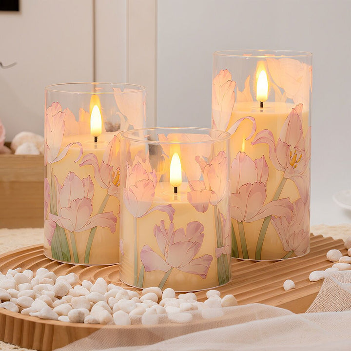 LED-Real Wax-Look Candles, Set of 3