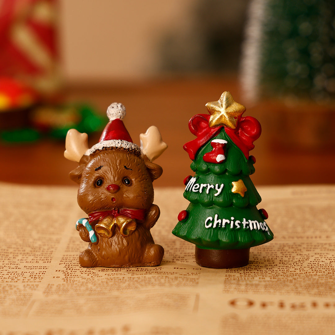 Decorative Christmas figures made of resin
