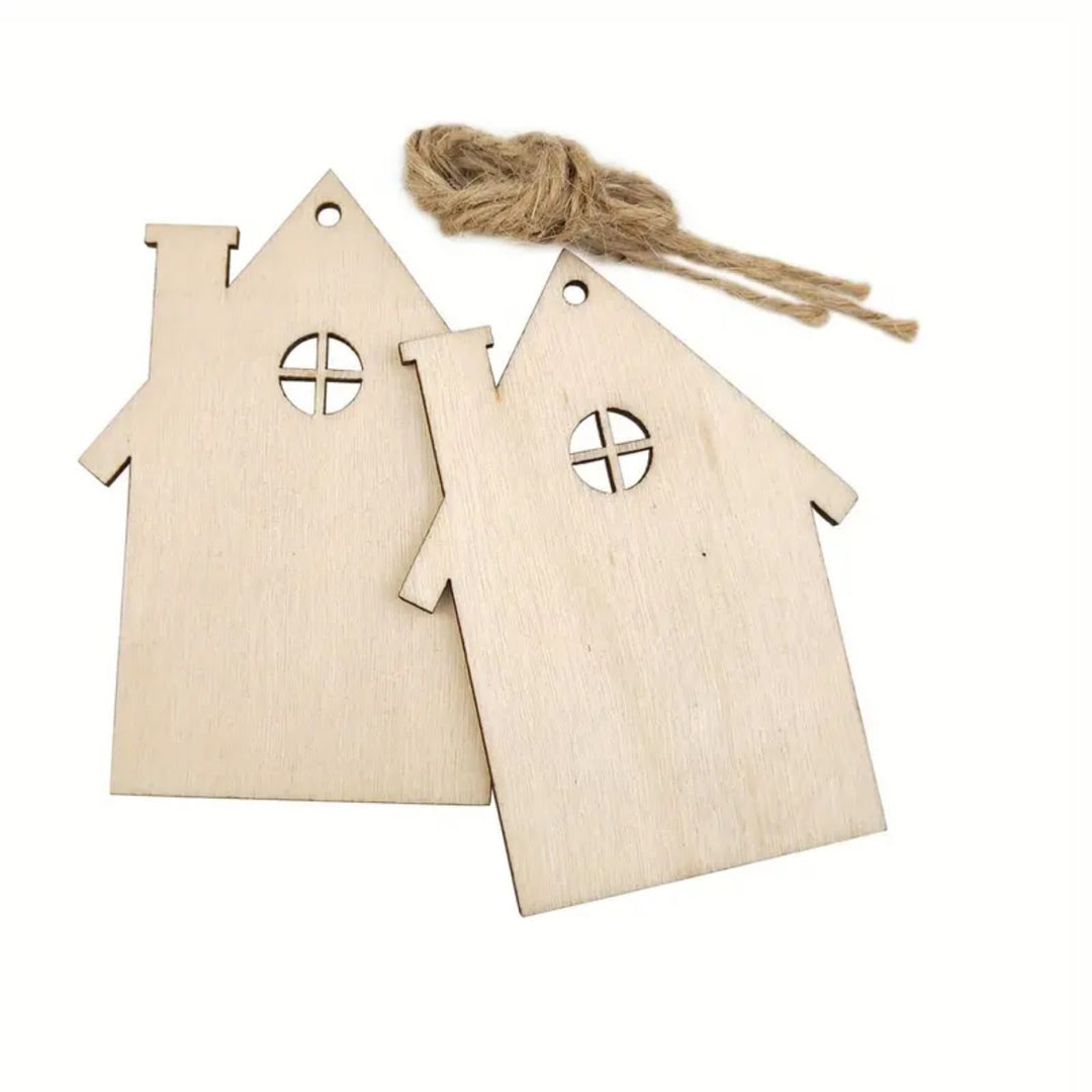 Wooden hut decoration, perforated design