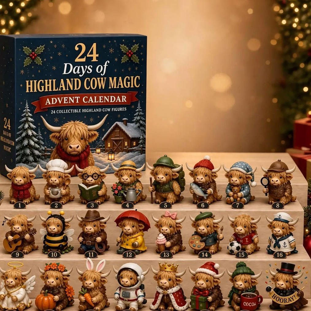 Christmas Advent Calendar with Cat Ornaments