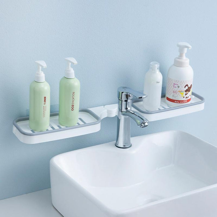 Bathroom 180° Rotatable Corner Punch-Free Rack | Stornfield