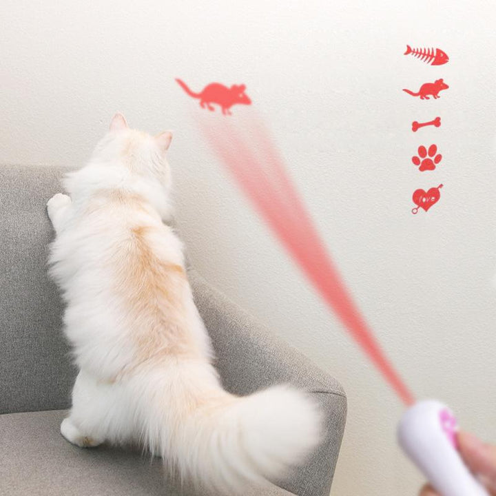 PurrPlay USB rechargeable cat laser toy – Interactive LED light with 4 patterns | Stornfield