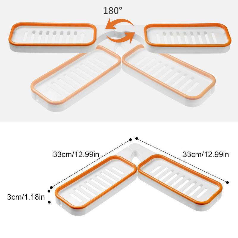 Bathroom 180° Rotatable Corner Punch-Free Rack | Stornfield