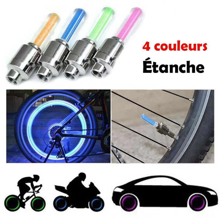 LED Light Valve Cap for Bicycle Wheel | Stornfield