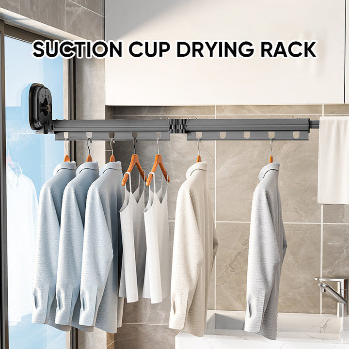 Wall-Mounted Foldable Clothes Drying Rack with Suction Cup | Stornfield