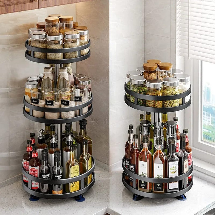 360° Rotating Storage Rack Organizer Round (Premium) Stornfield