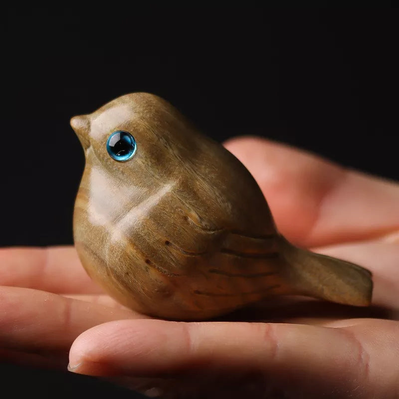 Oiseau sculpté en bois fait main Stornfield