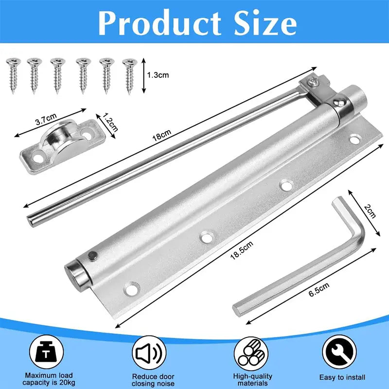 Stornfield | Automatic door hinge with self-reset – Safe & Quiet