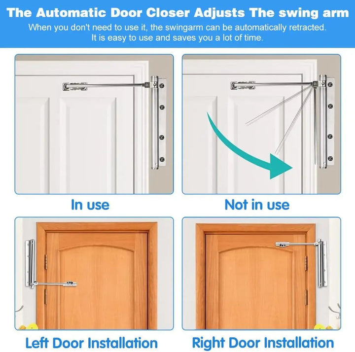 Stornfield | Automatic door hinge with self-reset – Safe & Quiet