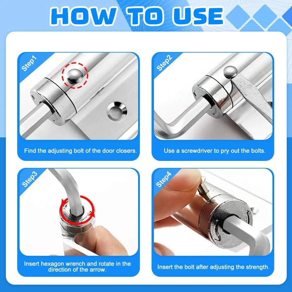 Stornfield | Automatic door hinge with self-reset – Safe & Quiet