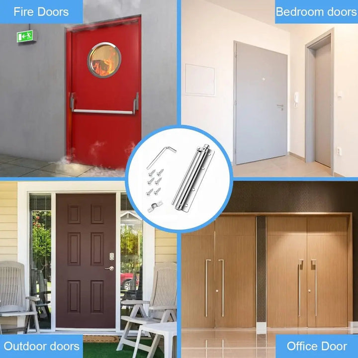 Stornfield | Automatic door hinge with self-reset – Safe & Quiet