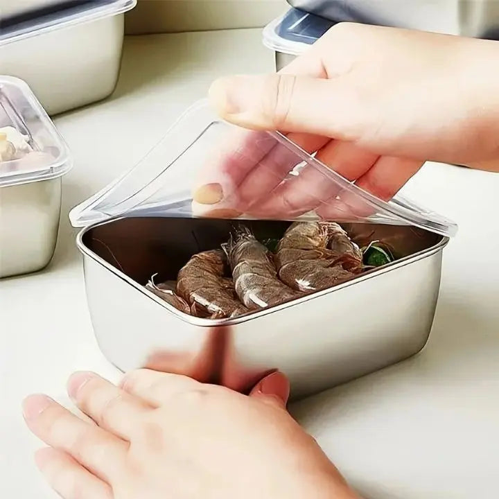 Stornfield | Stainless steel can with lid – stackable & leak-proof