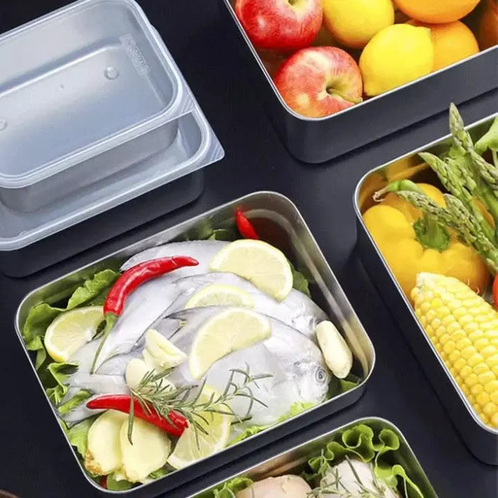 Stornfield | Stainless steel can with lid – stackable & leak-proof