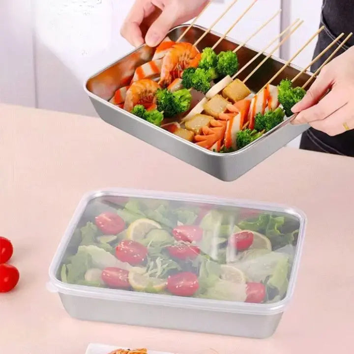 Stornfield | Stainless steel can with lid – stackable & leak-proof