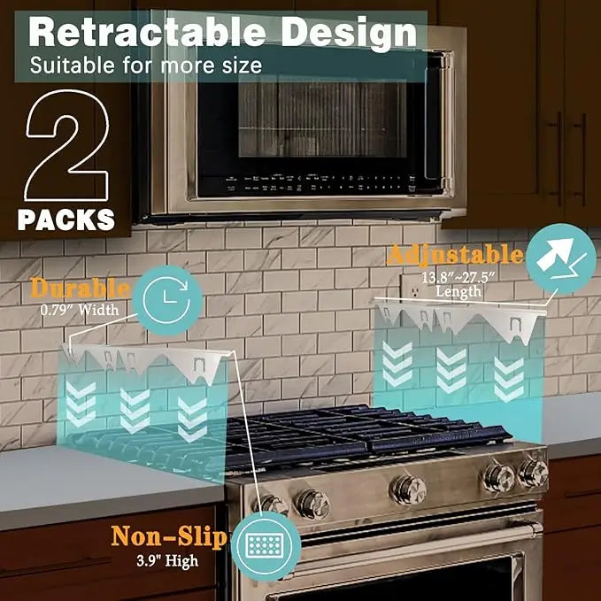 Stornfield | Telescopic cover strips made of stainless steel for stove gaps