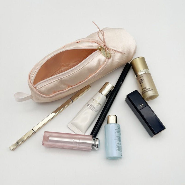 Personalized Pink Ballet Shoe Style Makeup Bag | Stornfield