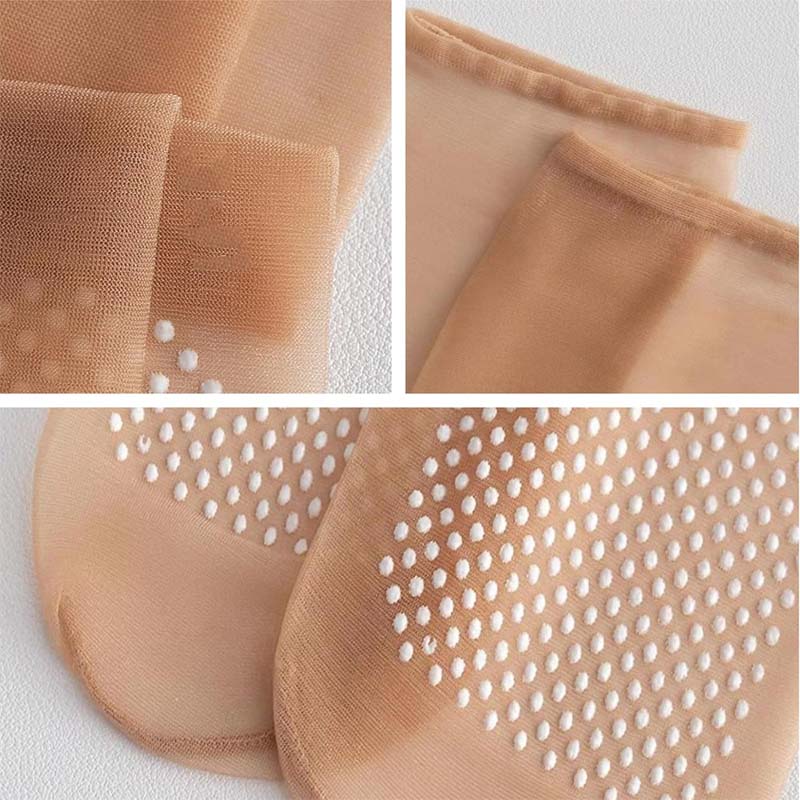 Spring Summer Invisible Non-Slip Crystal Silk Socks | Stornfield