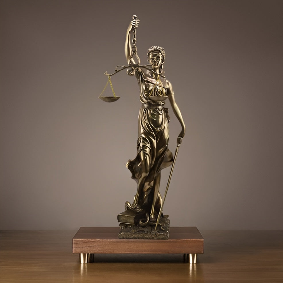 Statue of the Goddess of Justice – An elegant decorative sculpture of Justitia | Stornfield