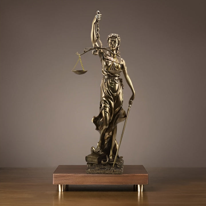 Statue of the Goddess of Justice – An elegant decorative sculpture of Justitia | Stornfield
