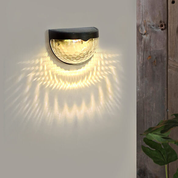 Solar Semi Circle Outdoor Waterproof Light Shadow Fence Wall Sconce Lamp | Stornfield