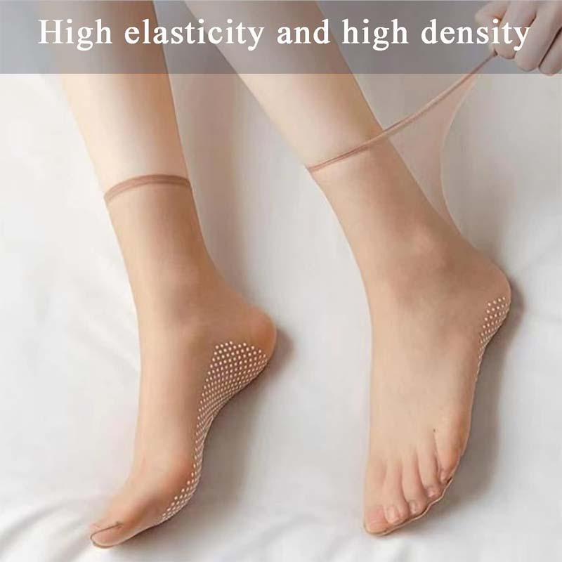 Spring Summer Invisible Non-Slip Crystal Silk Socks | Stornfield