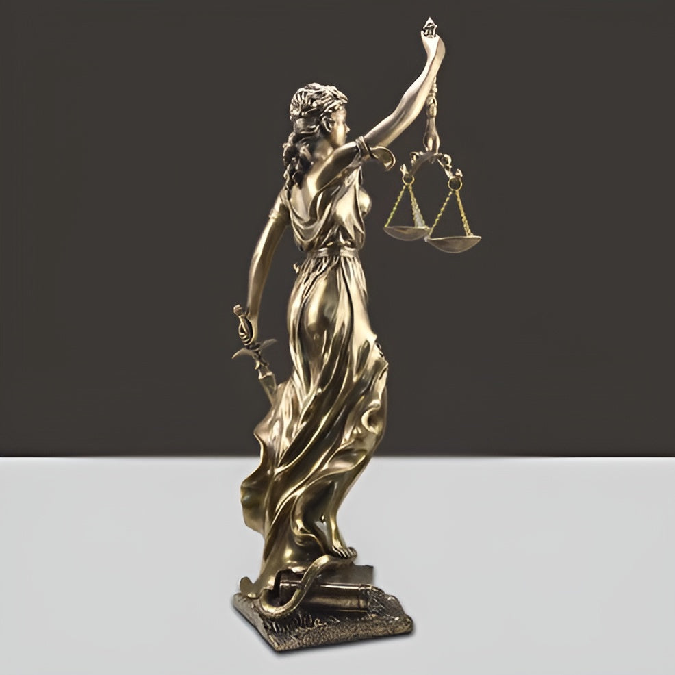 Statue of the Goddess of Justice – An elegant decorative sculpture of Justitia | Stornfield